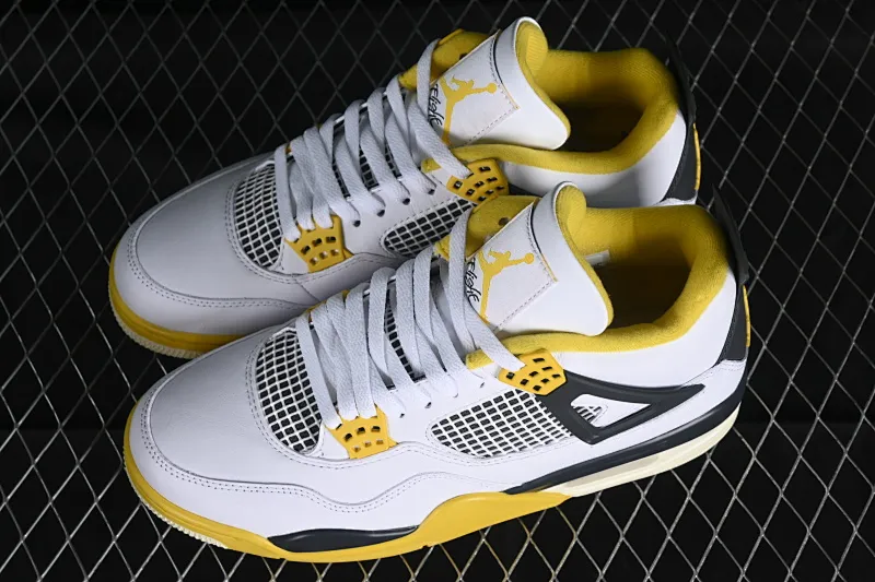 All categories Air Jordan Jordan series basketball shoes Air Jordan 4 OG version Air Jordan 4 Retro "Vivid Sulfur" AJ4 Joe 4 White Thunder AQ9129-101